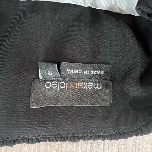 Max And Cleo Black Silver Spaghetti Strap Padded Cocktail Dress Size 12 - Picture 8 of 9